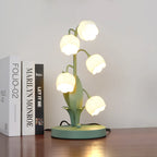 Bell Orchid Floral Table Lamp – Premium Metal Bedside & Desk Light
