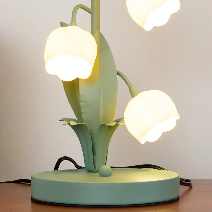 Bell Orchid Floral Table Lamp – Premium Metal Bedside & Desk Light