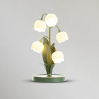 Bell Orchid Floral Table Lamp – Premium Metal Bedside & Desk Light