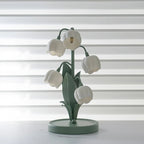 Bell Orchid Floral Table Lamp – Premium Metal Bedside & Desk Light