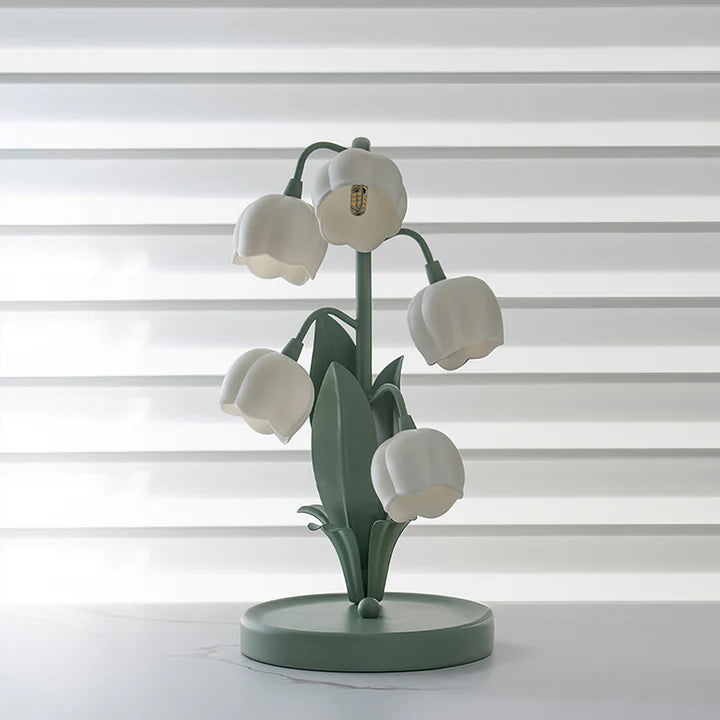 Bell Orchid Floral Table Lamp – Premium Metal Bedside & Desk Light
