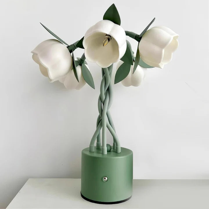 Faira Flower Table Lamp – Botanical Floral Desk Light | Ambient Bedside Lamp for Home Décor