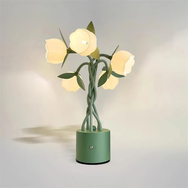 Faira Flower Table Lamp – Botanical Floral Desk Light | Ambient Bedside Lamp for Home Décor